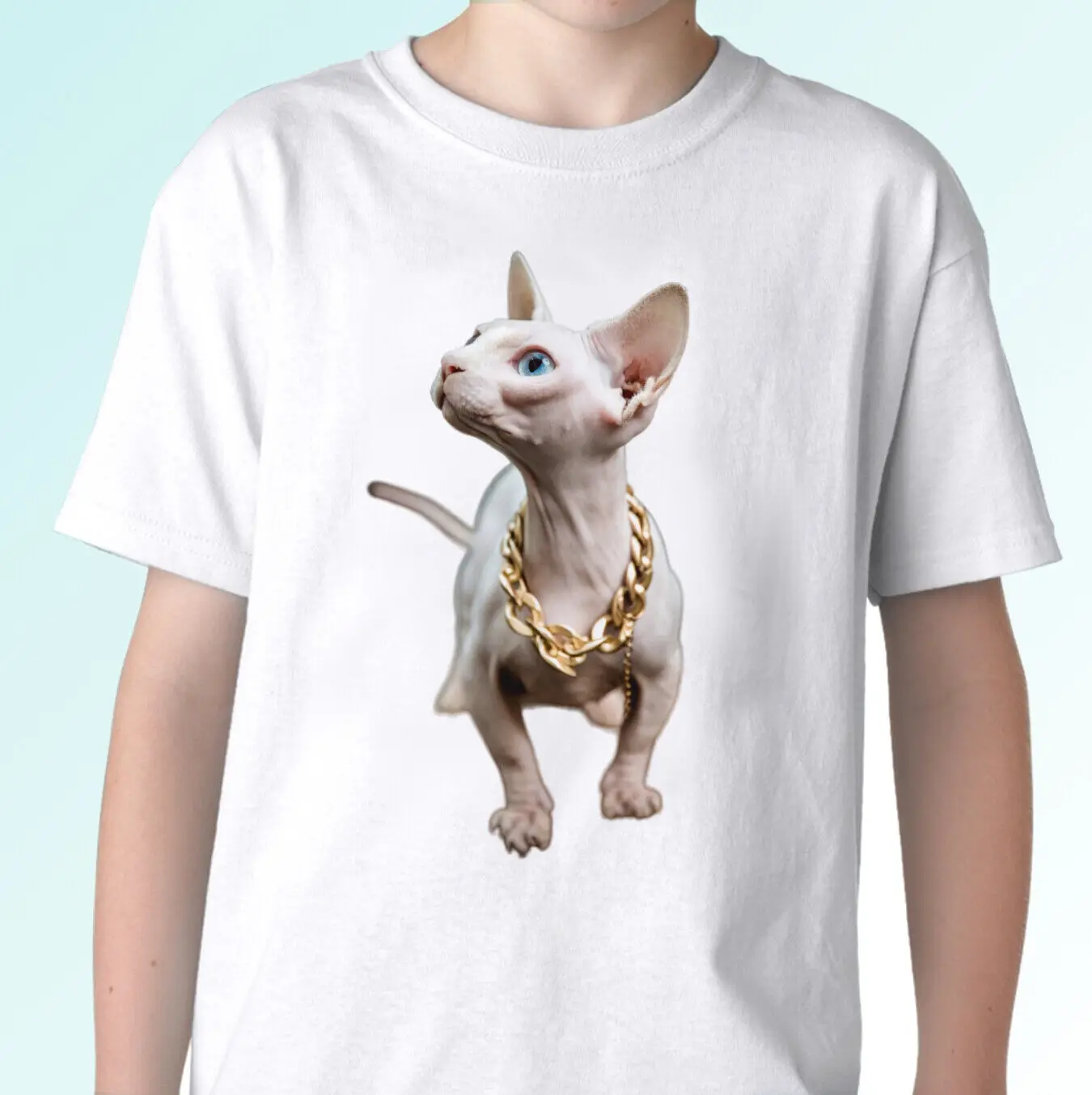 Cat sphynx t shirt animal bald tee top design gift mens womens kids baby sizes