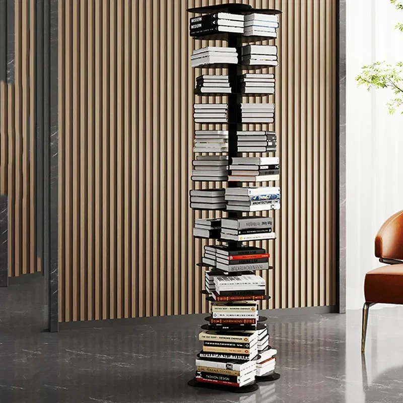 House Storage Rotating Bookcase Art Wheels Mini Bed Toy Rotating Bookcase Mobile Estantes Organizadores De Livros Home Decor
