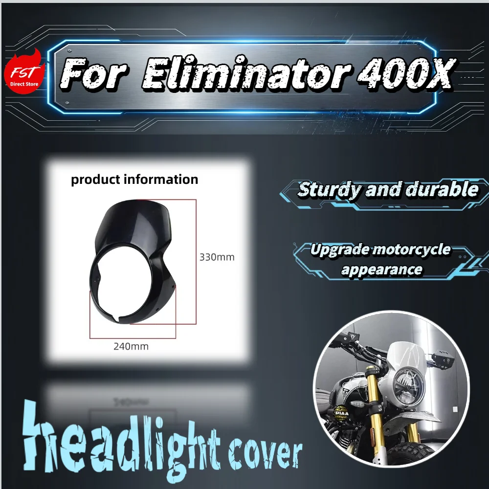 For  Scrambler 400X Retro Front Cowl Headlight Mask Wind Deflector Fairing Decorative Shell Parts