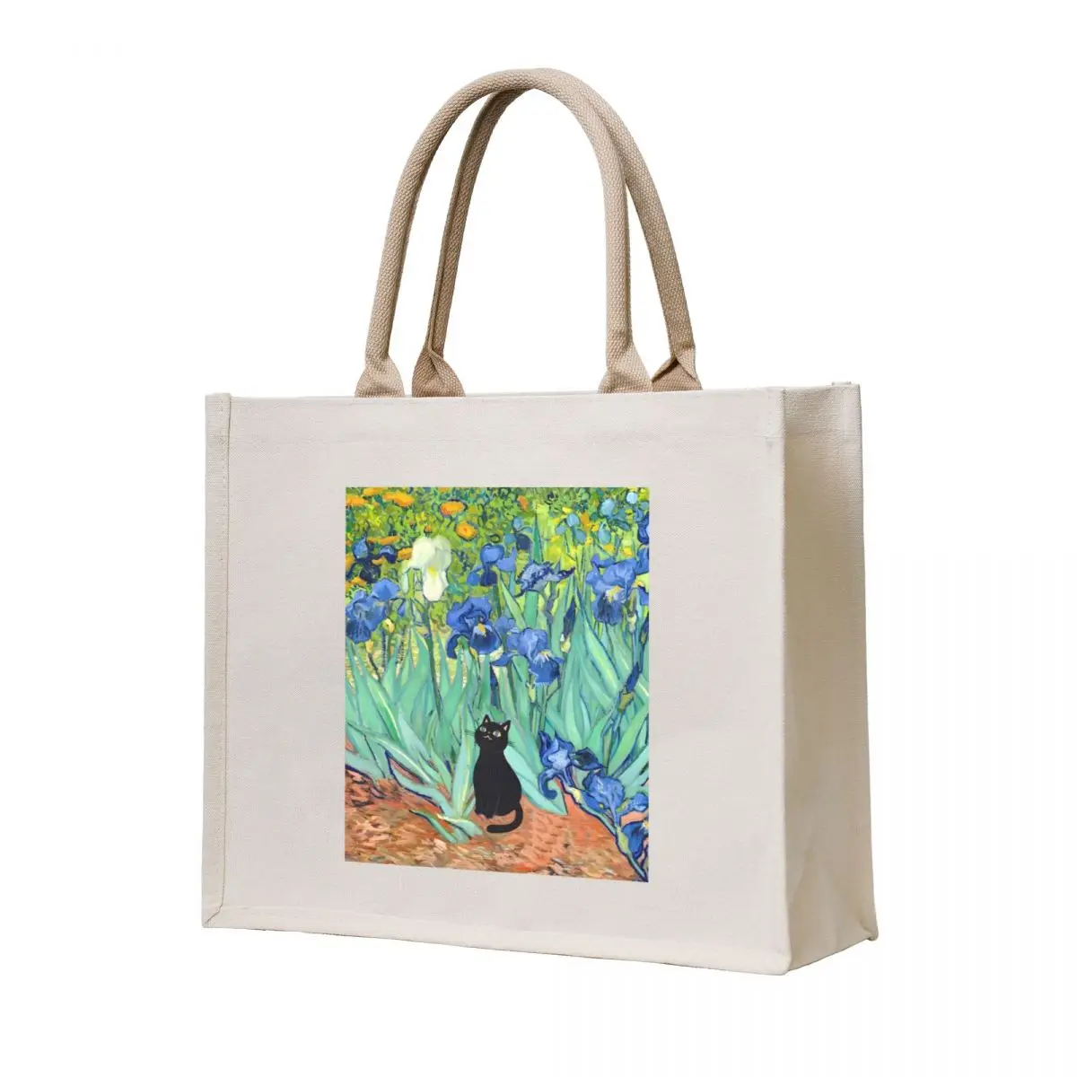 

Van Gogh Irises Cat Tote Bag Big bag eco pack canvas bags