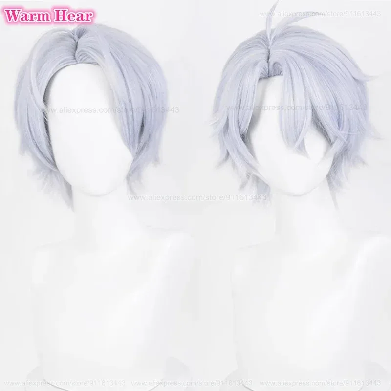 2 스타일 Phainon 합성 게임 HSR 남여 30cm/35cm 내열성 헤어 할로윈 파티 코스프레 애니메이션 가발 + 가발 모자 d45d5d.
