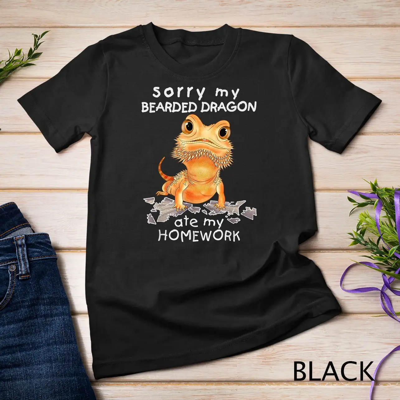 Bearded Dragon T Shirt Lizard Beardie Ate My Homework Sweat