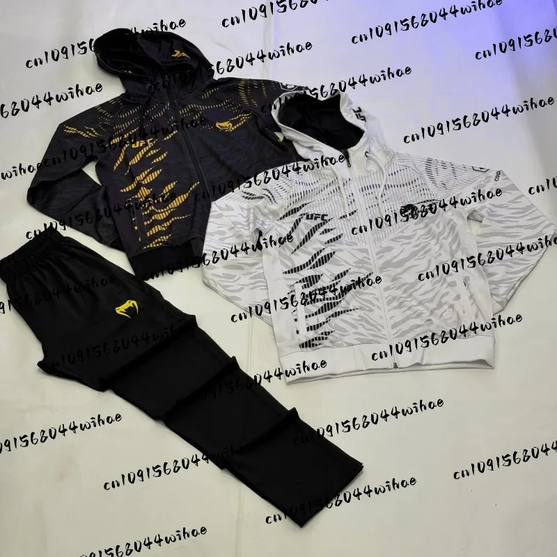 

New2026 Hooded Zipper Hoodie, Extreme Boxing Jacket, Long Pants UFC Nurmagomedov Autumn and Winter Must-have Casual Fashion Set