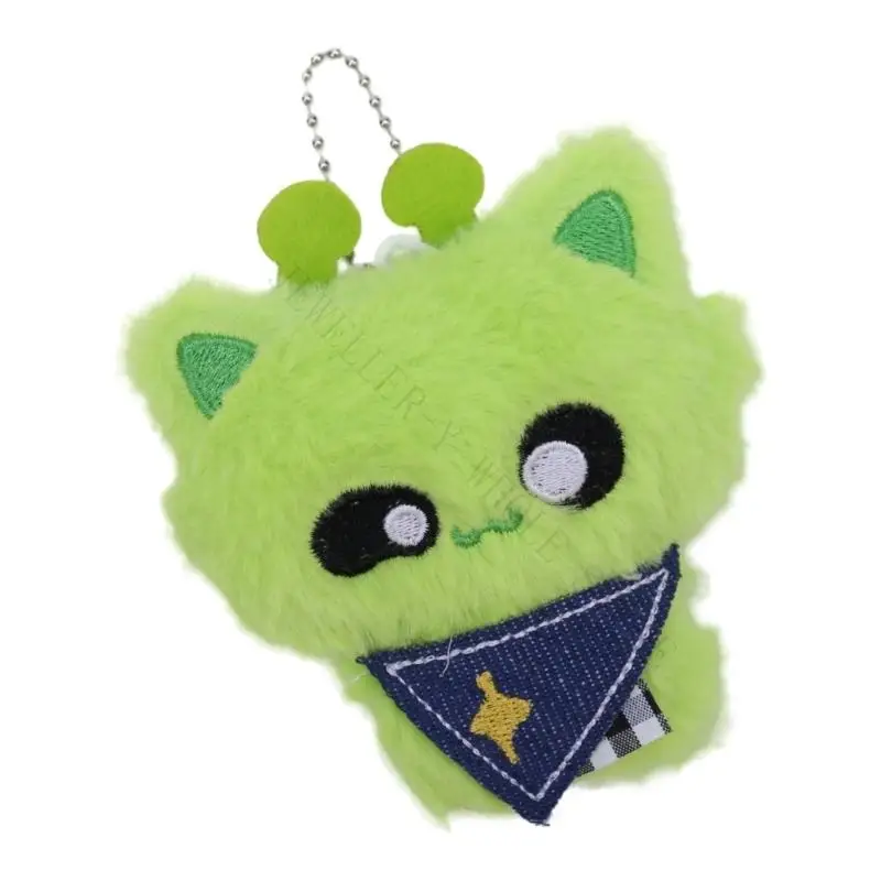 R7UF Soft Touch Alien Pendant Charm for Purse Handles Keys and Daily Carry