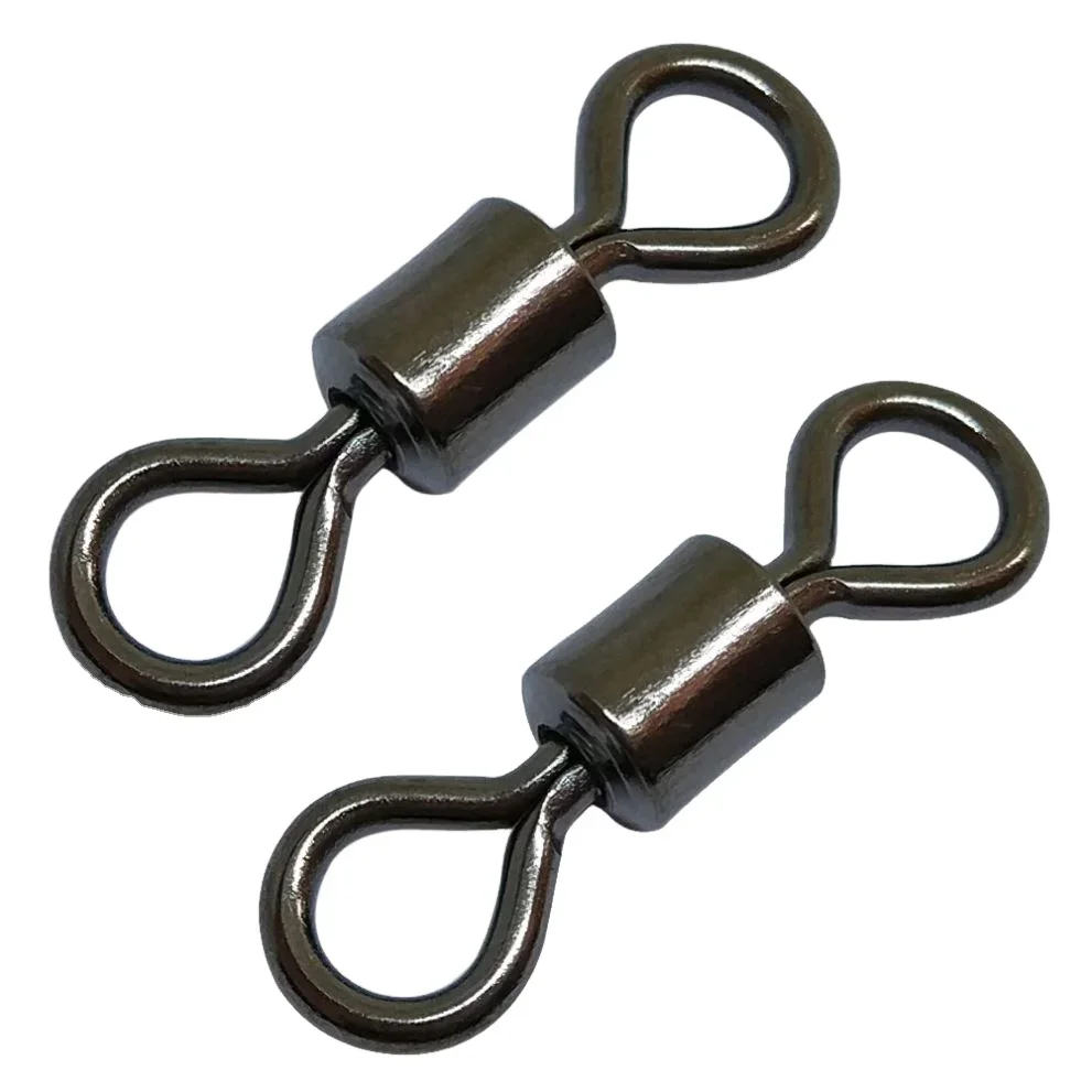 

Free Samples 500 pcs/bag Fishing Swivels Rolling Swivel Stainless Steel Terminal Tackle Fishing Connector Carp Fishing Tackle