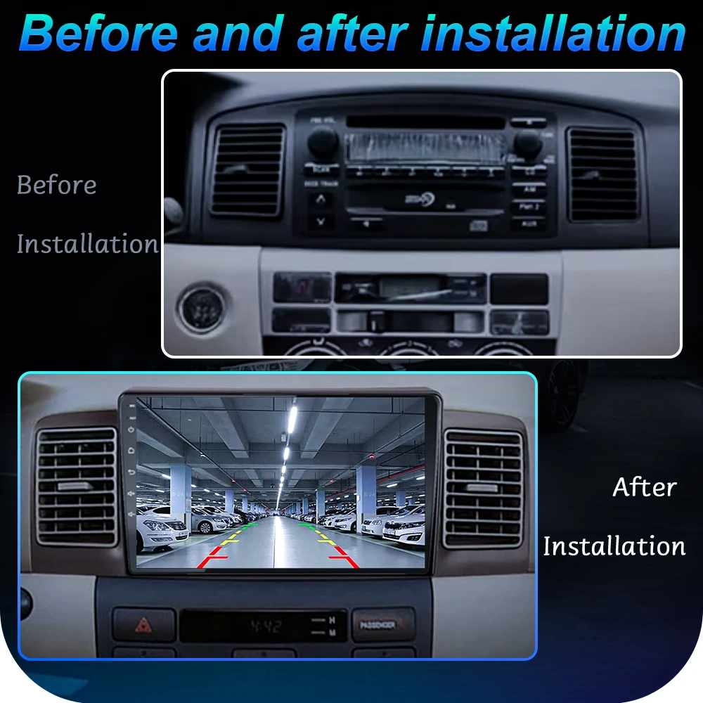 Android For Toyota Corolla E 120 E120 BYD F3 2007-2011 Car Radio Bluetooth Multimedia carplay No 2din DVD Stereo DSP QLED 4G NET