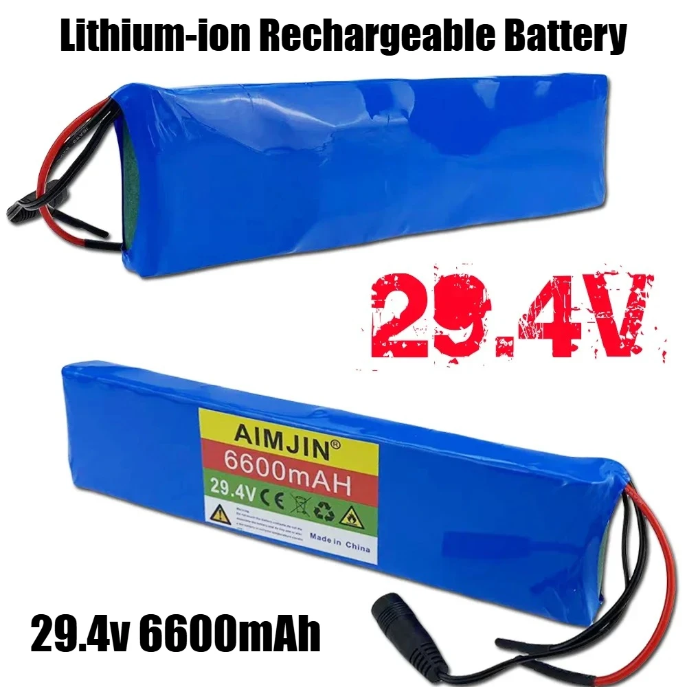 

7s2p 18650 24v 66.6ah lithium-ion rechargeable battery 29.4v 6600mah battery pack+2a charger
