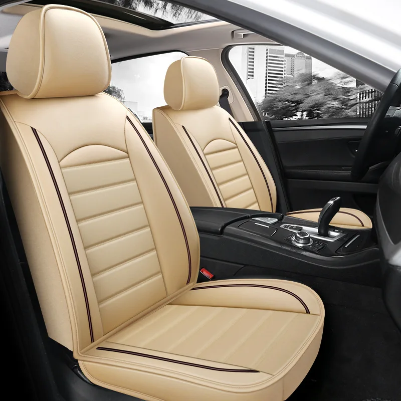 Universal Split Seat Fully Surrounded Car Seat Breathable Comfortable Luxury Leather Car Seat Cushion Full Seats Cover JJ82