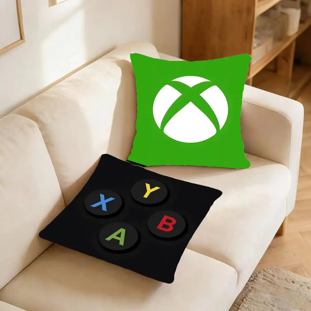 console gaming X-Xbox Cushion Cover College student bedding Industrial Hotel Cafe Fluffy velvet