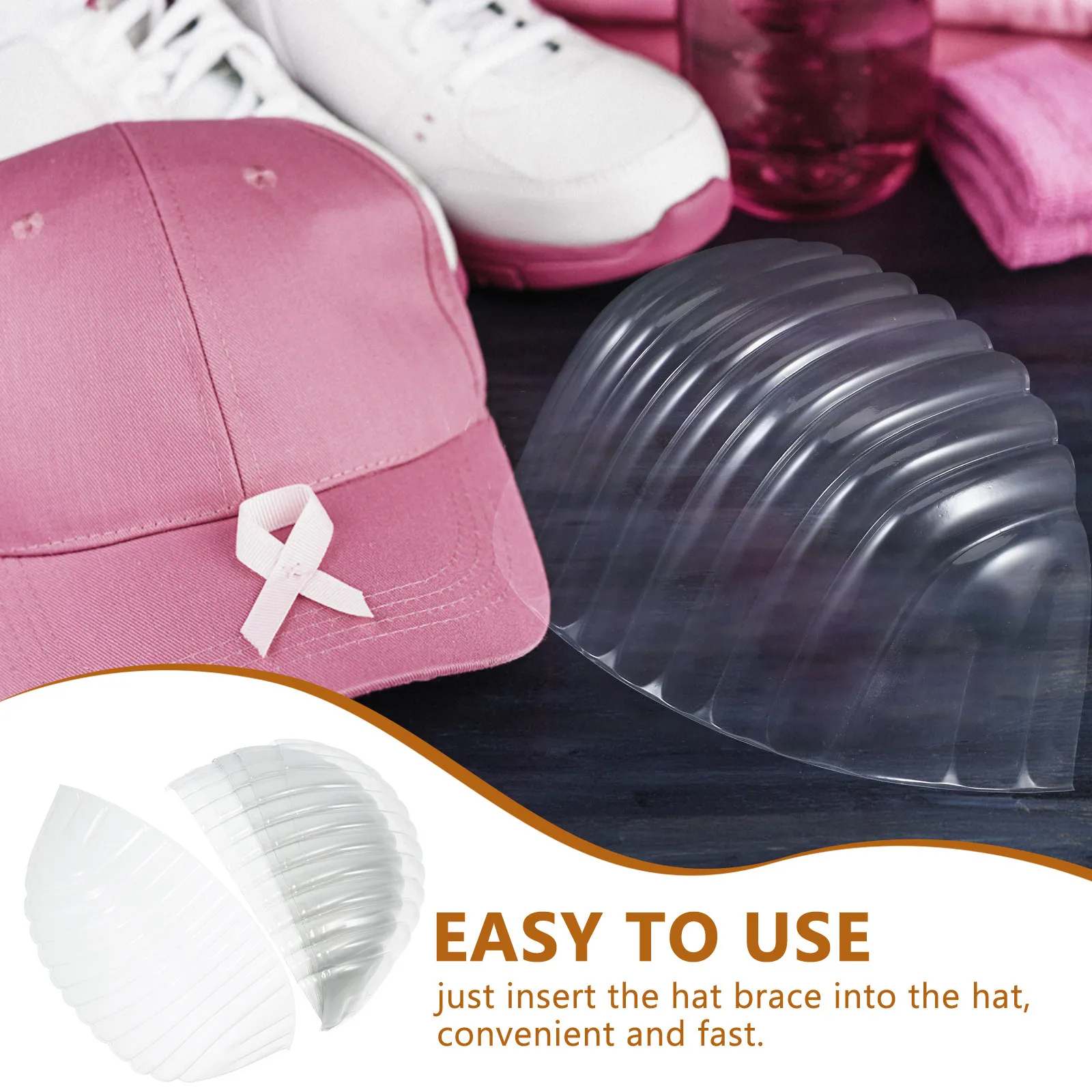 10Pcs Hat Shaper Inserts PVC Plastic Cap Inner Support Baseball Cap Holder Display Baseball Hat Form Shaping Accessories
