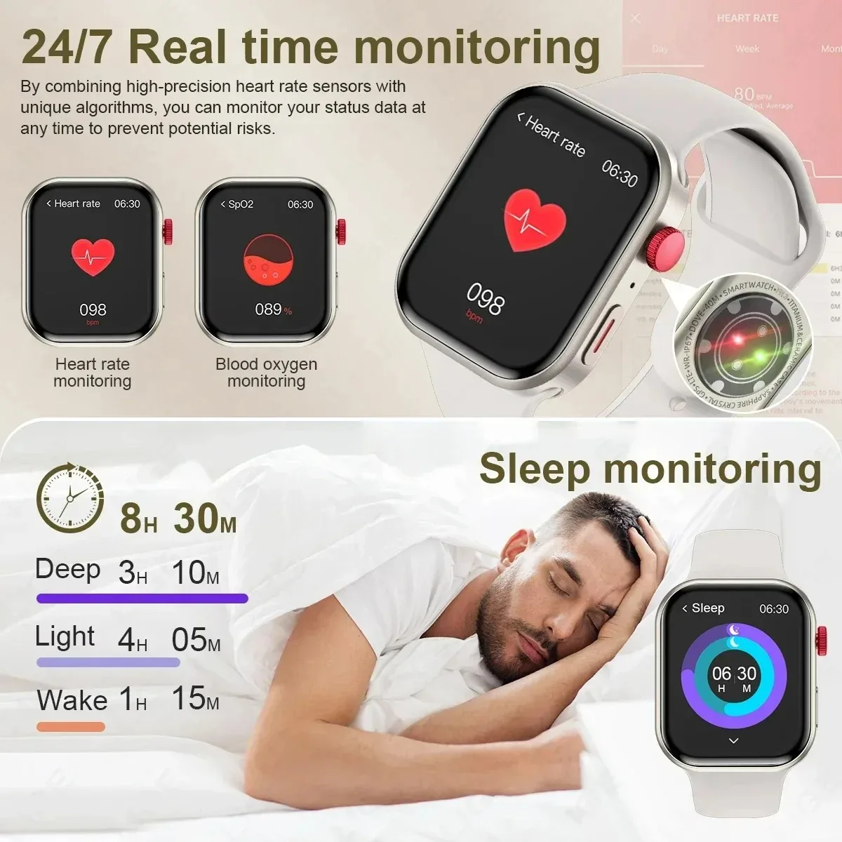 Xiaomi 2026 لـ FIT 3 2.01 "HD شاشة ساعة ذكية للنساء والرجال ساعات بلوتوث دعوة ساعة ذكية 9 جهاز تعقب للياقة البدنية الرياضية