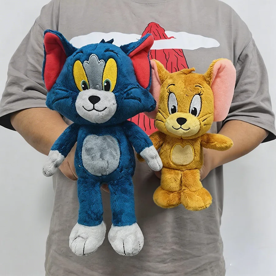 

Tom and Jerry Plushies 32cm Tom 23cm Jerry Stuffed Dolls Movie Series Collectible for Kids
