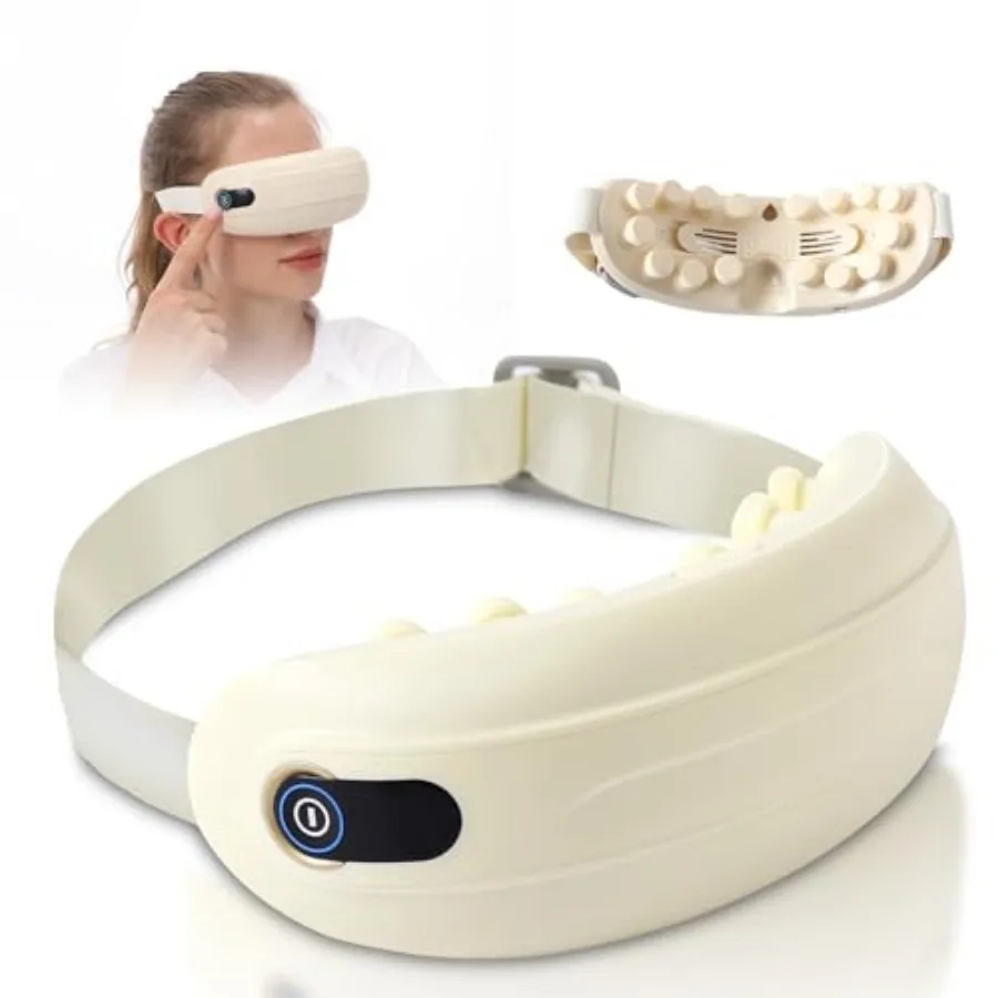 

Steam Eye Massager with Heat 4 Modes of Vibration Massage - Electric Massager Lightweight and Portable Relieves Fatigue Type-C