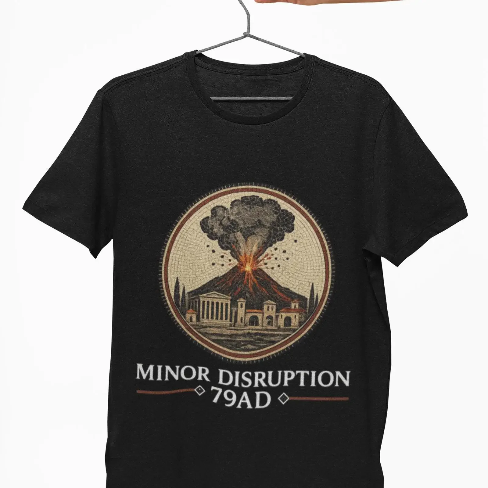 Minor Disruption 79AD volcano T Shirt Vintage eruption graphic tee vintage Washed Unisex Comfortable Casual Soft Stylish
