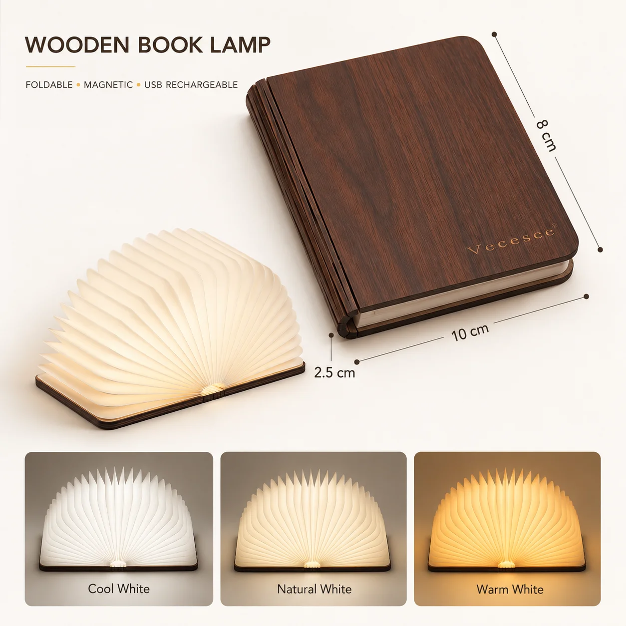 LED houten boekenlamp, opvouwb - Laptop Accessories Light recensie en prijs