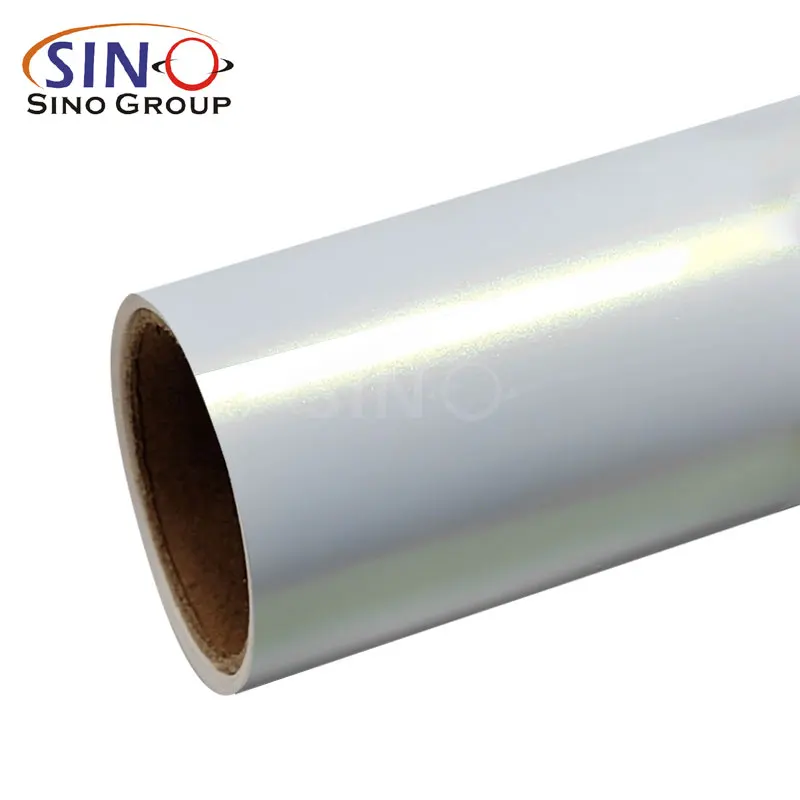 

1.52x15M Heat Repair Anti-Scratch Pearlescent Gold White Vinyl Car Wrapping Paint protection Film Installation