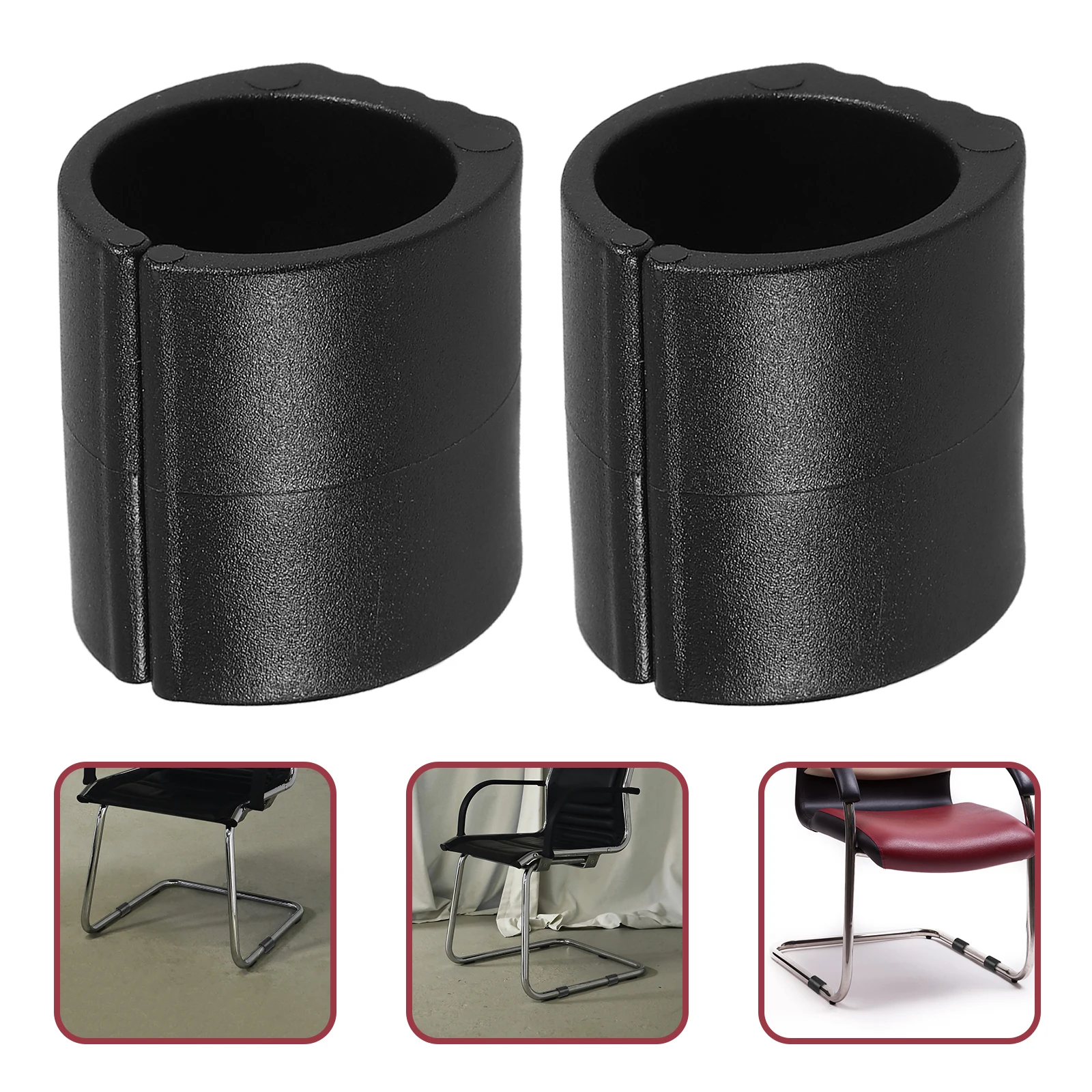 

12Pcs Office Chair Foot Tubing Caps Non-Slip Anti-Scratch Chair Leg Protectors Floor Glides for Hardwood and Carpets