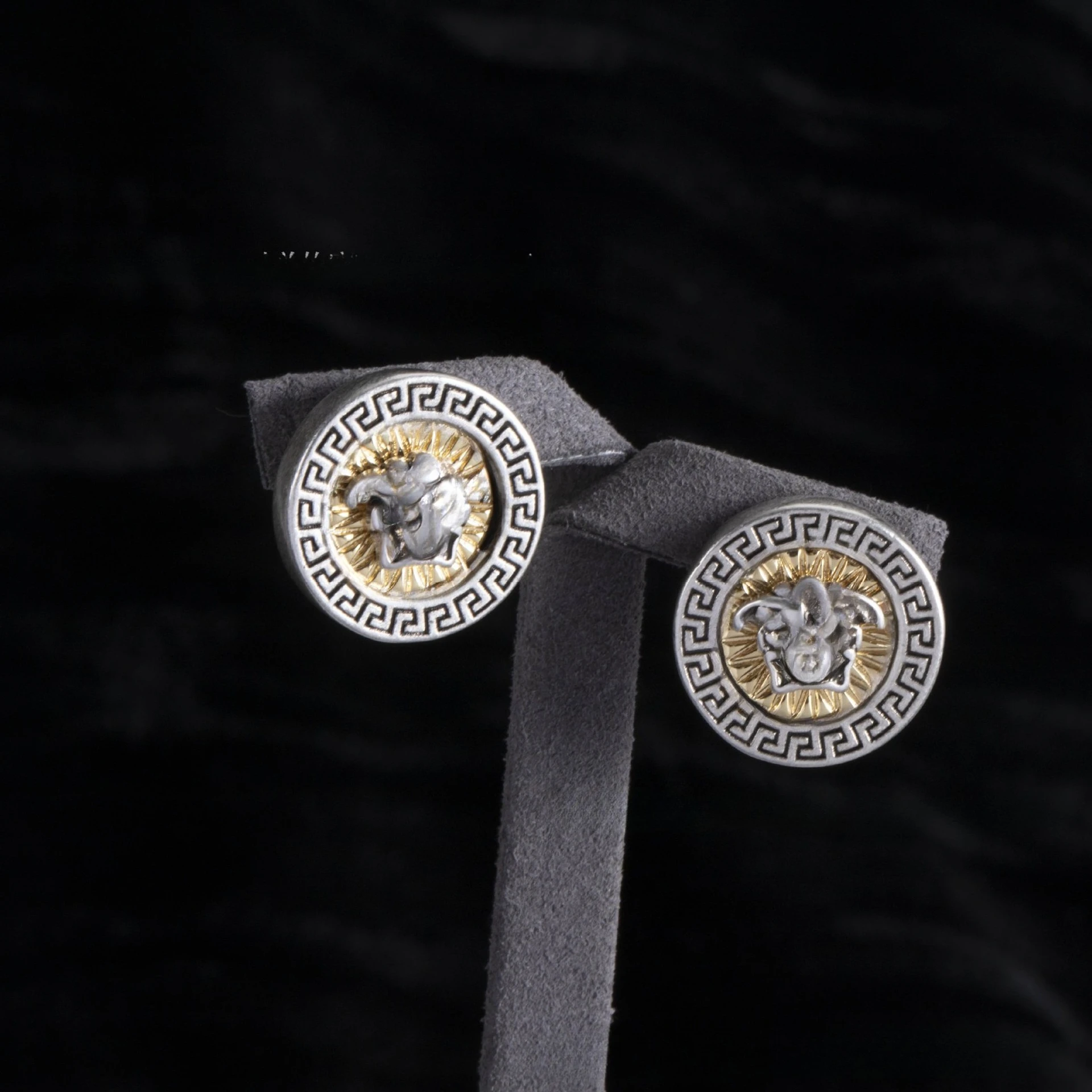 Colar padrão de papel feminino personalidade europeia e americana retro anel médio antigo moda 2025