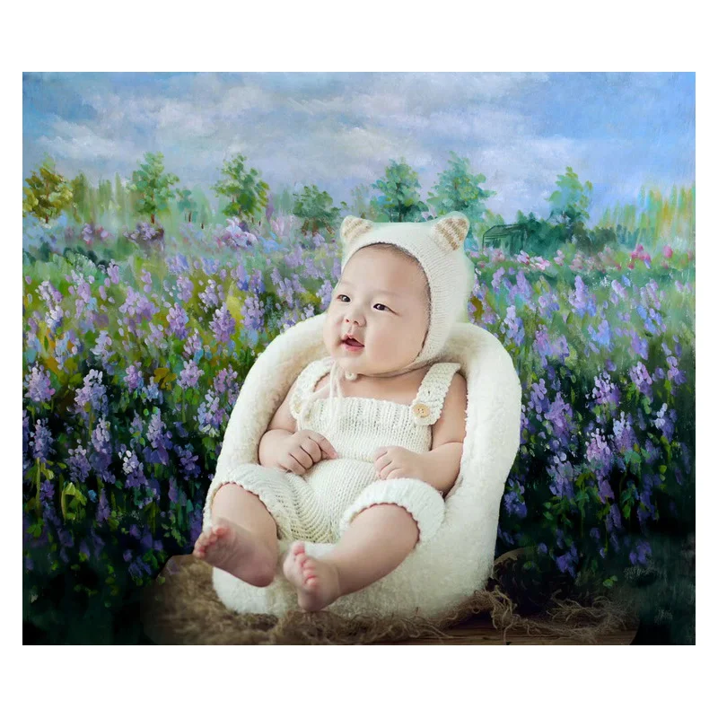 Pesta ulang tahun baru lahir Dekorasi Fotografi Latar Belakang kue meja peri istana Studio latar belakang foto Booth alat peraga PK-03