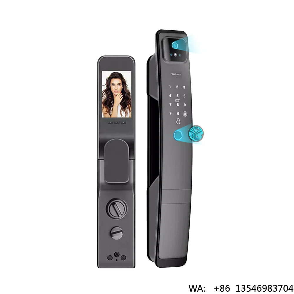 Home Security Digit Electric Handle Ble Password Ttlock Keyless Entry Inteligentes Keys Fingerprint Door Smart Locks