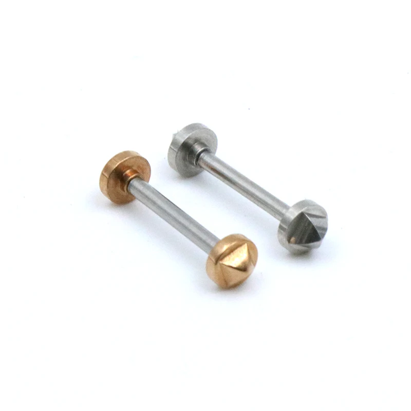 Waterproof Watch Strap End Connection Rod, Ouro, Prata, Rosa, Aço, Parafuso, 12mm