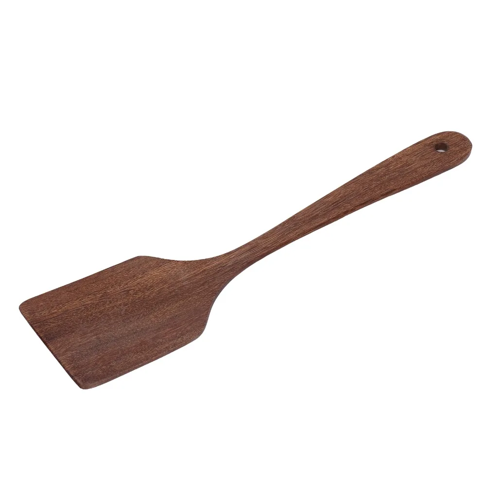 

Paddle Wenge Wooden Spatula Long Handle Flat Wooden Spoon Lightweight with Hanging Hole Cooking Spatula Mixing Flour