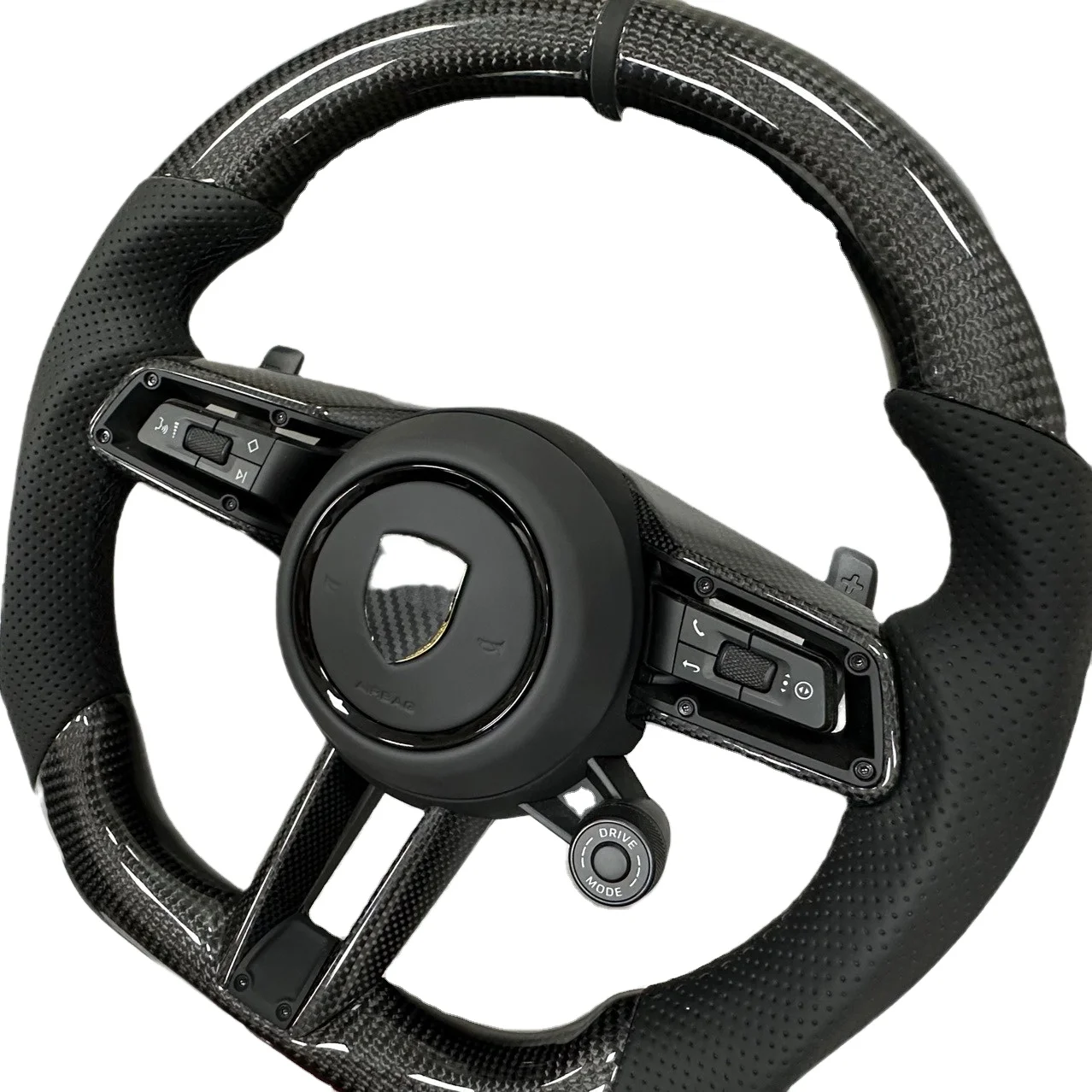 For Porsche 5 Series Modified Carbon Fiber Steering Wheel for 911 Cayenne Boxster Macan Panamera