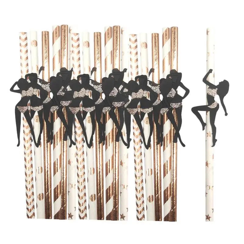 Bachelorette Party Favors Bachelor Straws Bachelor Straws Reusable Paper Straws 24PCS Bachelorette Party Decorations Naughty