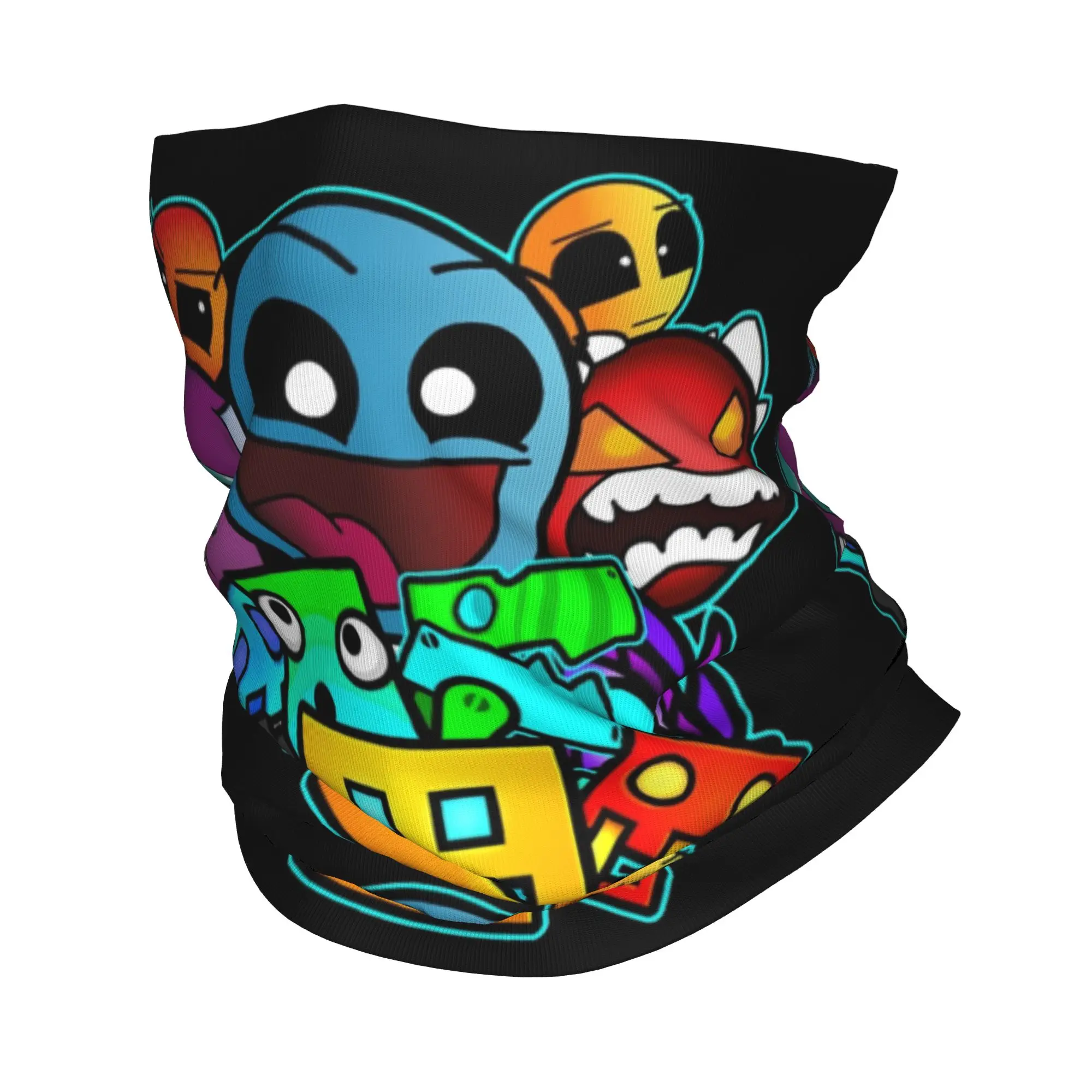 

Video Game Geometric Dash Game Bandana Neck Cover Geometry Dash Mask Scarf Multifunctional Face Mask Cycling for Men Women Adult