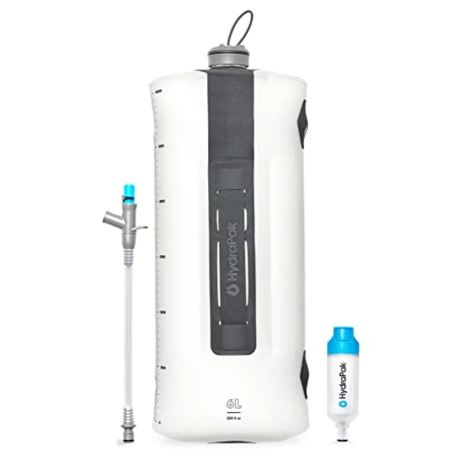 

Seeker+ - Складной резервуар для фильтрации и хранения воды 6 л - Гидропакет без BPA и ПВХ, герметичный, легкий