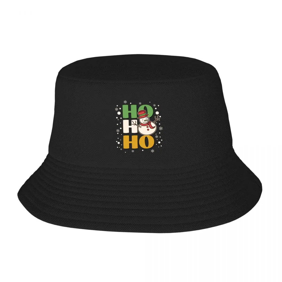 

Christmas Santa ho ho ho Bucket Hat Golf Hat Man Big Size Hat Rave Woman Hats Men's