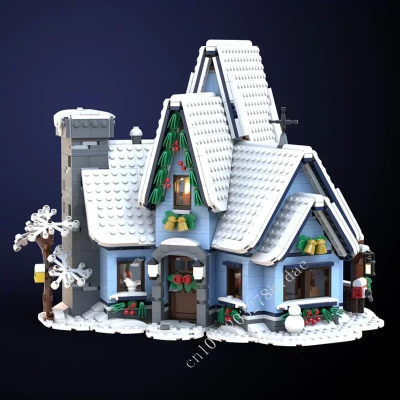 Santa's Visit MOC 2297PCS Complete Creative Street View Custom Puzzle Architecture DIY Assembly Model Toy Gift