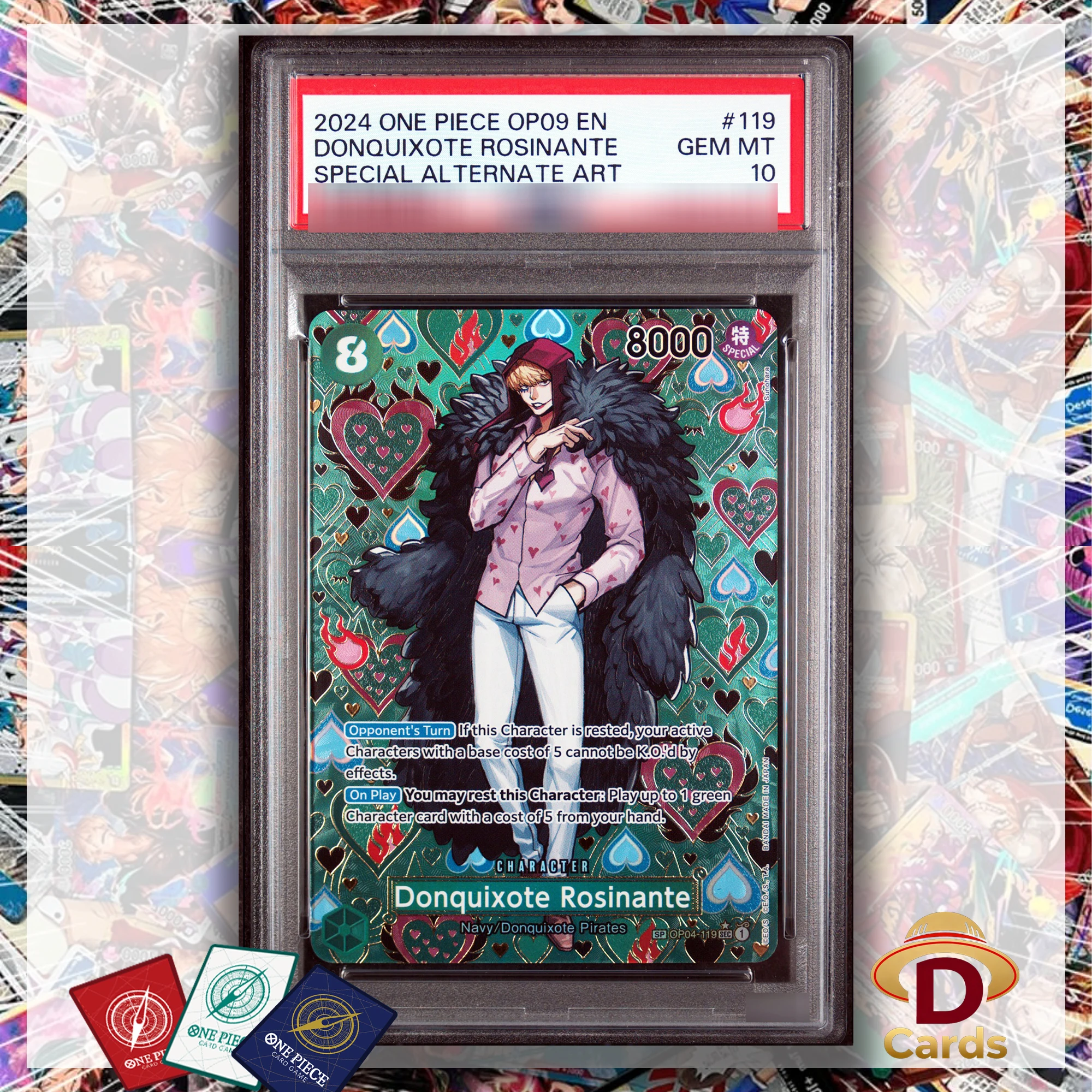 

Rosinante Donquixote One Piece Card Special Art SEC OP04-119 Set P/S/A10 Gem mt 10 Card Game Anime Proxy Foil Cards