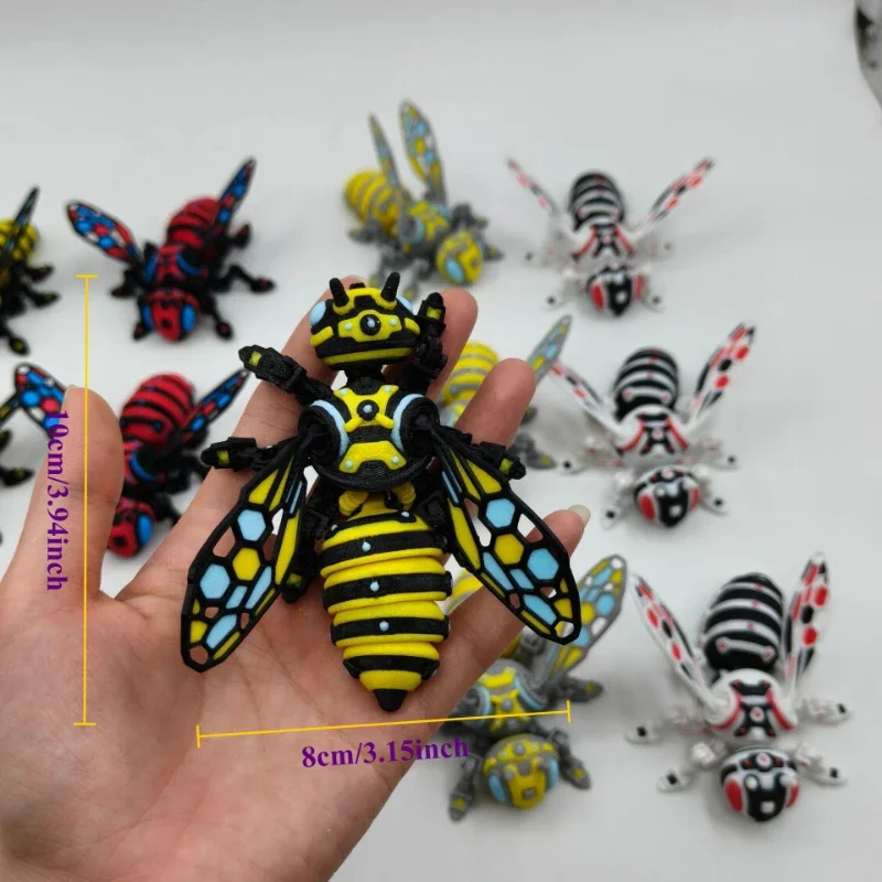 Figura mobile modello Bumblebee anatomicamente accurato Articolo da collezione stampato in 3D con giunti posizionabili per l'arredamento dell'home office
