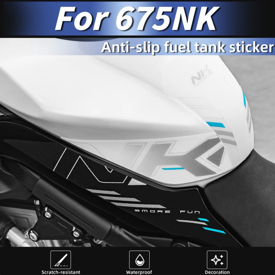 

For CFMOTO 675NK Motorcycle Rubber Fuel Tank Protection Kits Gas Pad Stickers Decoration Refit Motorcycle Accessories