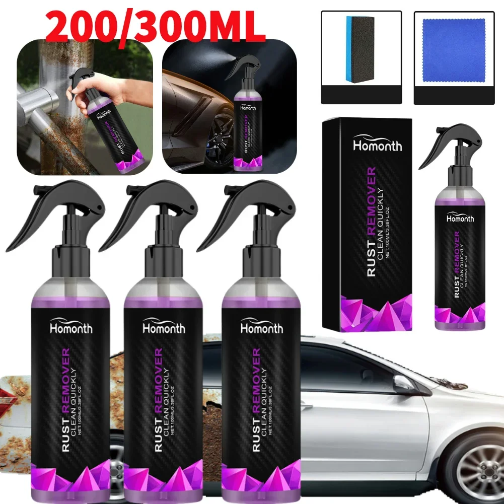 

200/300ML Car Rust Removal Spray Rust Inhibitor Paint Rust Remover Derusting Spray Car Wheel Hub Rust Remover for Car Cleaning