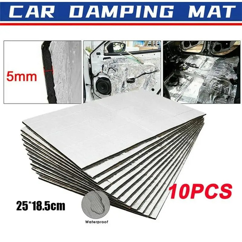 

5/10 Sheets Car Sound Deadener Heat Insulation Mat for Auto Van Sound Proofing Deadening Insulation Mat Car Hood Noise Insulator