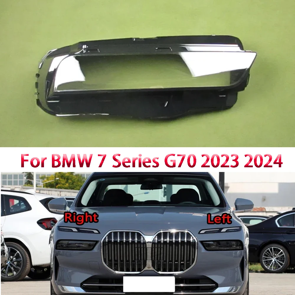 

For BMW 7 Series G70 2023 2024 Front Headlamp Cover Headlight Shell Transparent Lens Replace The Original Lampshade Plexiglass