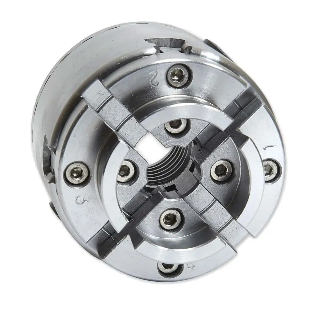 4inch 4 Jaw Self Centering Lathe Chuck Wood Turning Chuck w/ Wrenches Screw Woodworking Chucks Machine