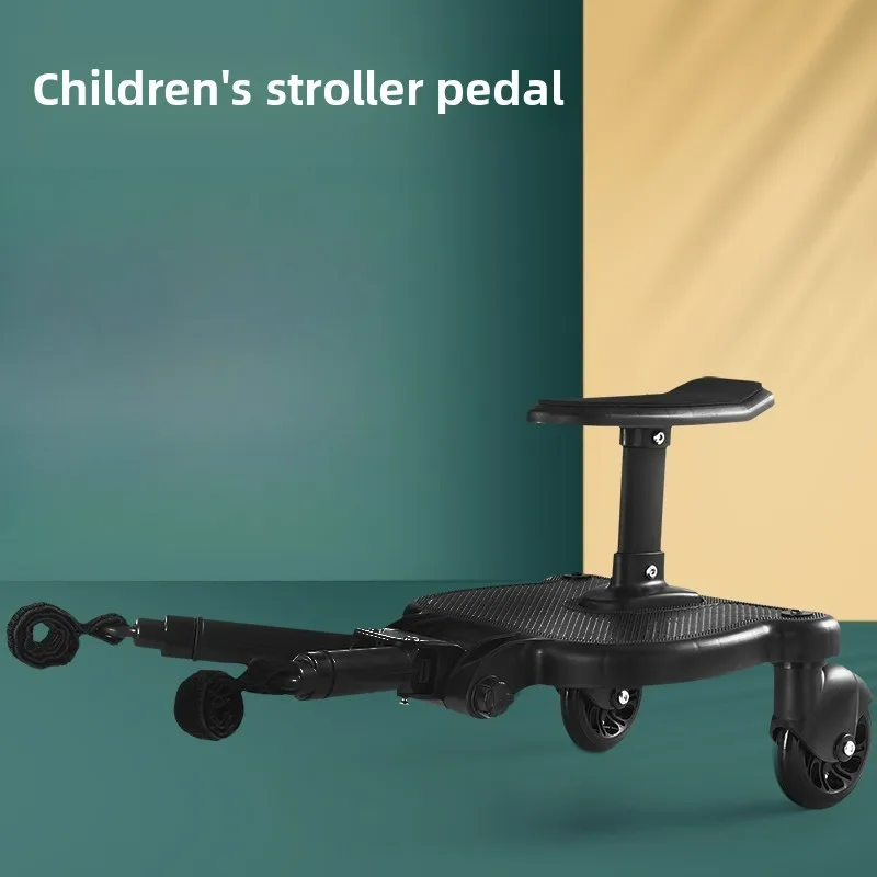 مقعد عربة أطفال قابل للتحويل 2 في 1 ومقطورة أمان - منصة خفيفة الوزن قابلة للطي لرحلات خارجية للأطفال الصغار #2