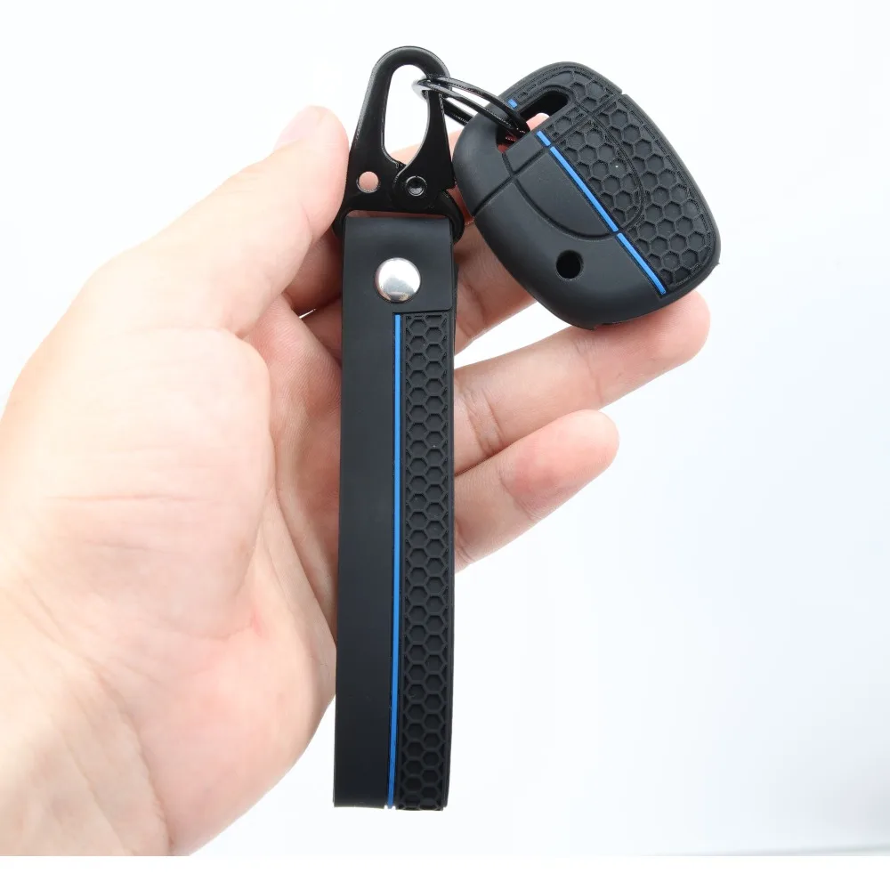 Silicone Remote Key Case For Renault Twingo Clio Kangoo Master with swivel clip Shock Absorbing Non Slip Precise Fit