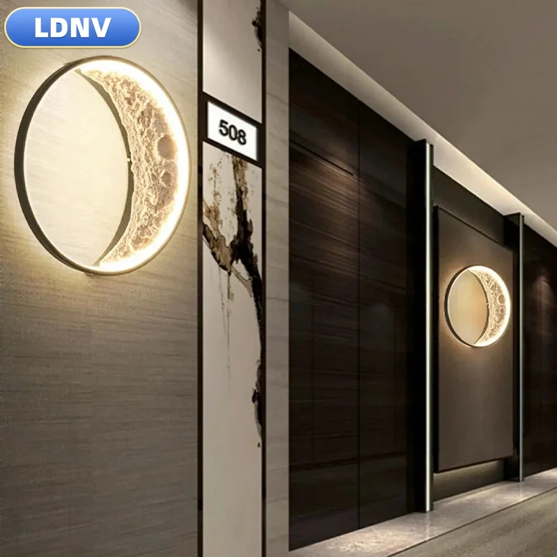 Moon Crescent LED Wall Lamp IP65 Waterproof LED Wall Light for Indoor and Outdoor Terrace Garden Landscape Exterior