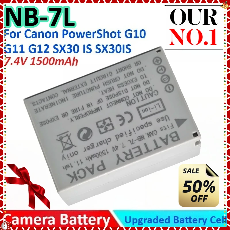 Новый литий-ионный аккумулятор для камеры 1500 мАч 7,4 В NB-7L NB7L NB 7L + зарядное устройство для цифровой камеры Canon PowerShot G10 G11 G12 SX30 IS SX30IS