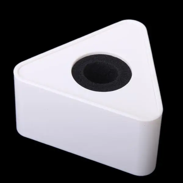 Estação moldada injeção do microfone do triângulo do ABS, branco, 1 PC