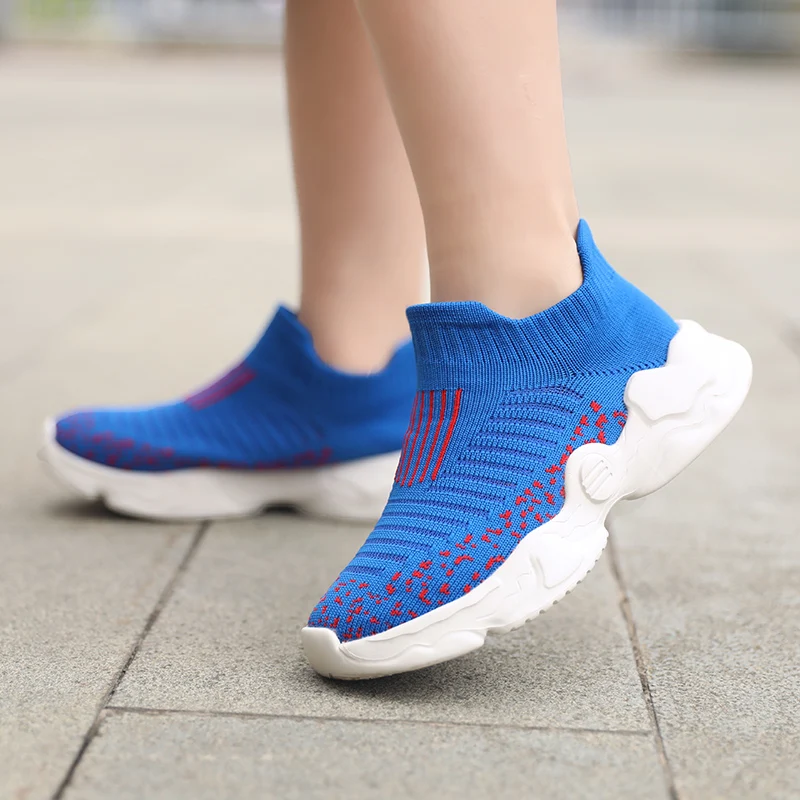 Kids Shoes Boys Running Sport Footwear Children Socks Sneakers Big Girls Breathable Mesh School Shoe Soft Sole Casual Walking