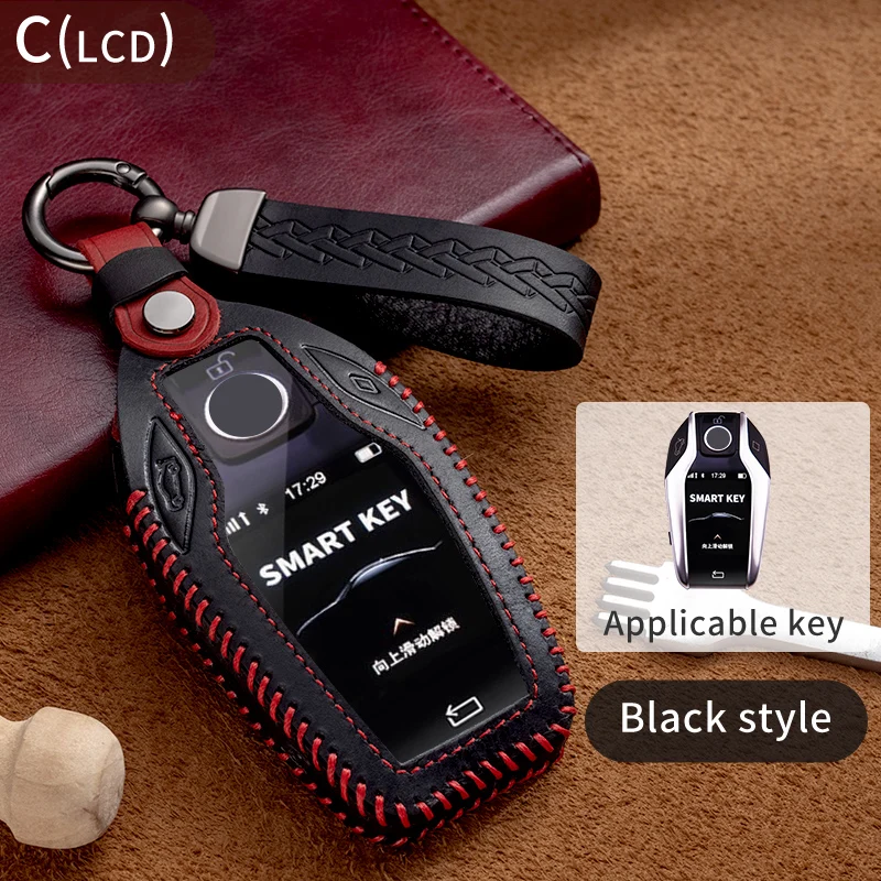 

Leather Key Shell Car Key Case Holder Cover For BMW 5 7 Series G11 G12 G30 G31 G32 I8 I12 I15 G01 G02 G05 G07 X3 X4 X5 X7