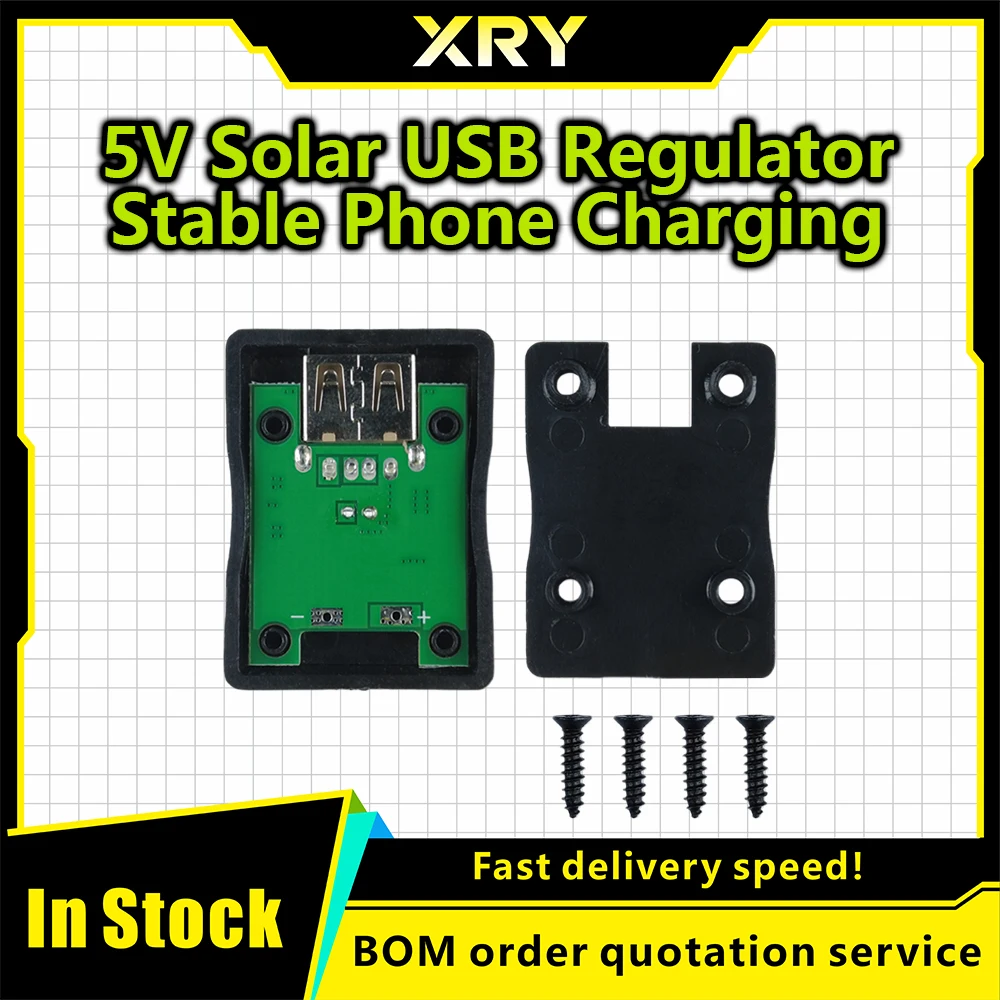 XRY 5V 2A Solar Panel Power Bank USB Charge Voltage Controller Regulator 6-20V To 5V Step Down Module With LED Indicator