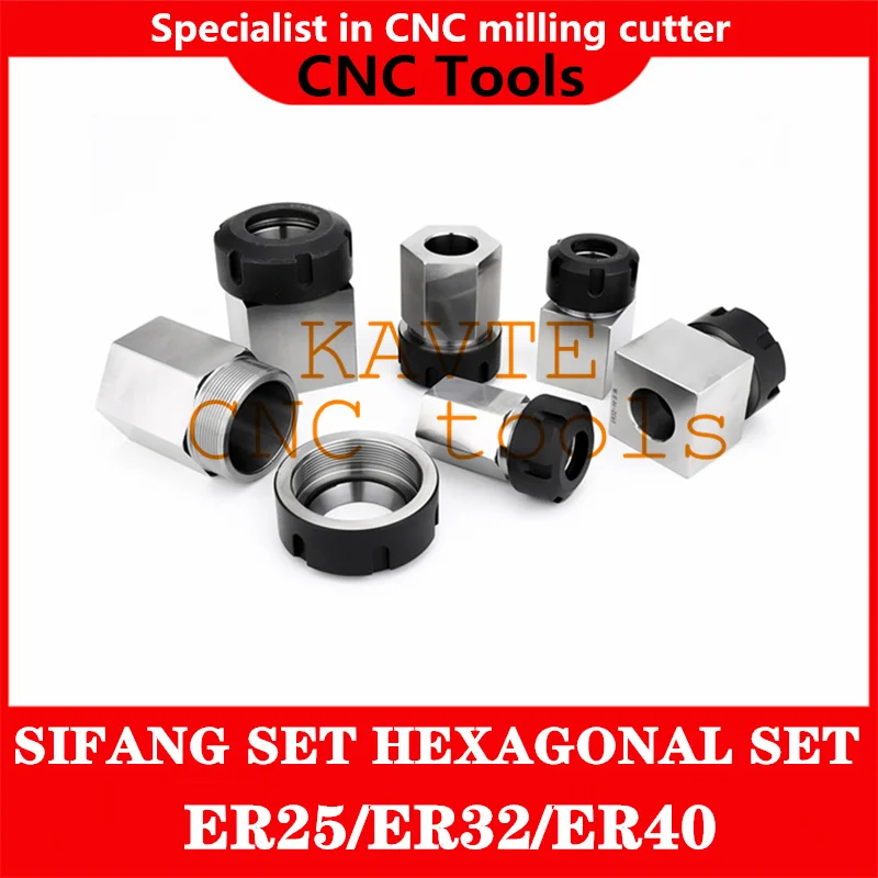 High-quality ER Square Hex Collet Block ER25/ER32/ER40 Block Chuck Holder Workholding Holder for CNC Lathe Engraving Machine