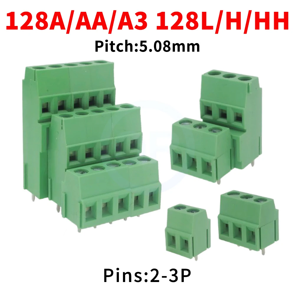 (10 Pcs) KF 128L 128H 128HH 128A 128AA 128A3 5.08mm Triple-layer Double-layer 128B 5.08 High/Low Position Screw-type Terminal