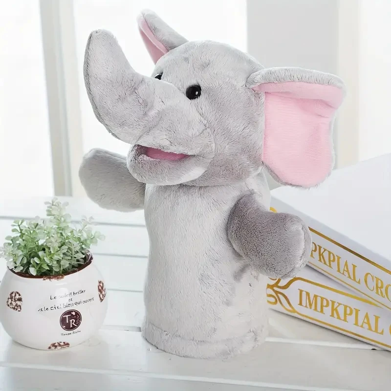 Juguete de felpa para bebé, marioneta de mano familiar de animales de dibujos animados, juego de rol, contar historia, muñeca de tela, juguetes educativos para niños